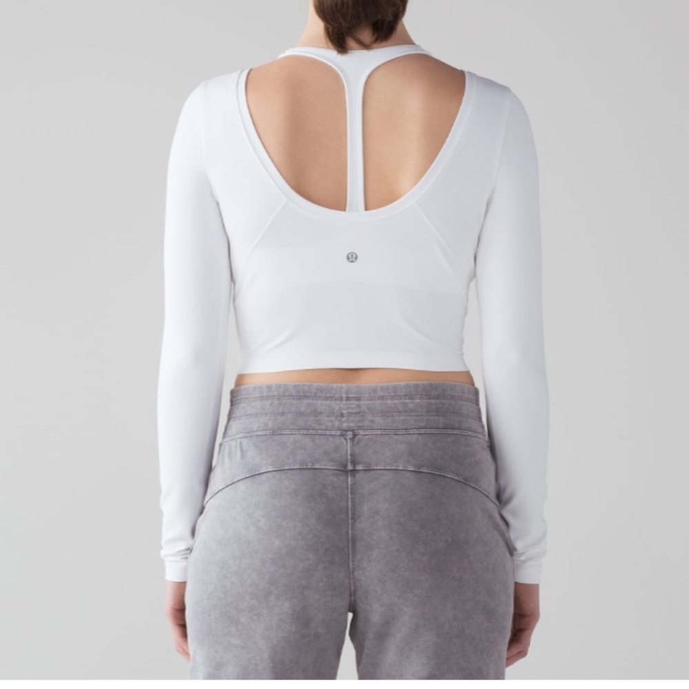 LULULEMON ARISE CROPPED LS TOP/SZ 6